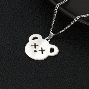 Necklace For Women Titanium Steel Doodle Cartoon Gothic